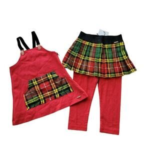 Junior Gaultier Red Plaid Outfit